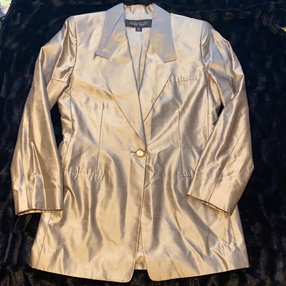 Linda Allard Ellen Tracy 100% silk jacket Nwot